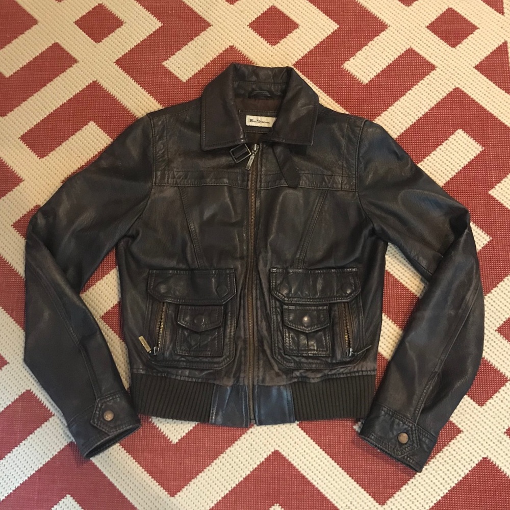 SOLD - Ben Sherman leather bomber jacket